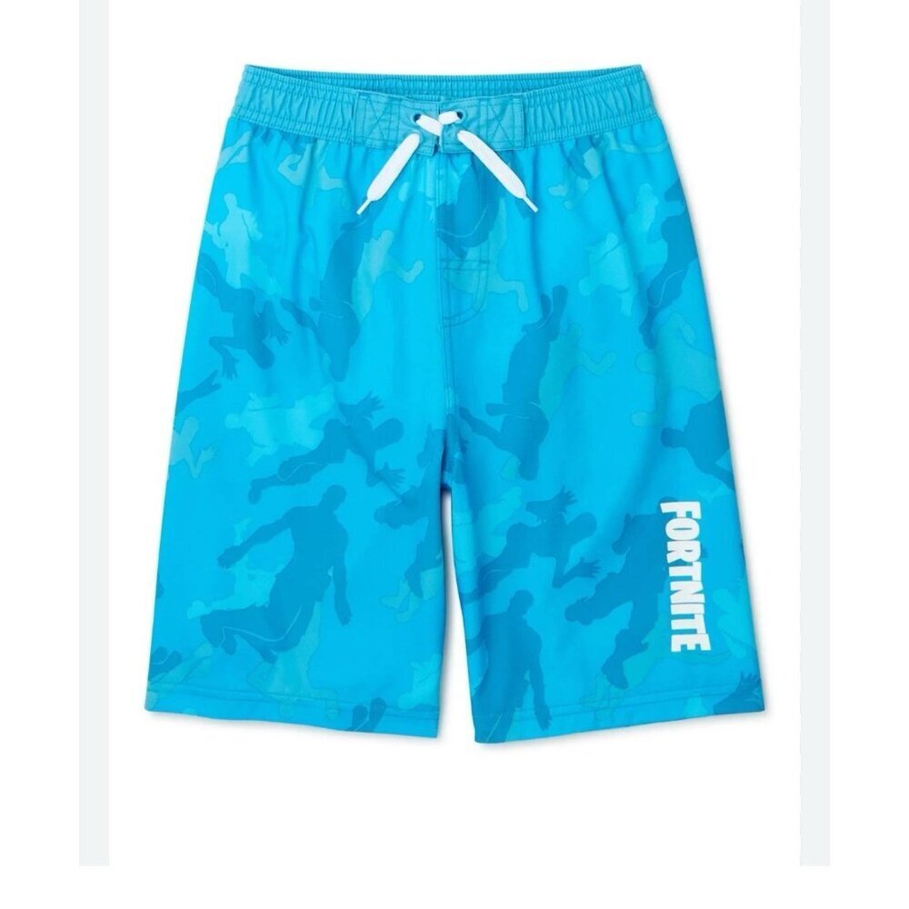 FORTNITE Epic Games Blue Swim Shorts‎ Size XL 14-16 Board shorts Beach Travel